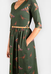 Phyllis Pheasant Print Dress