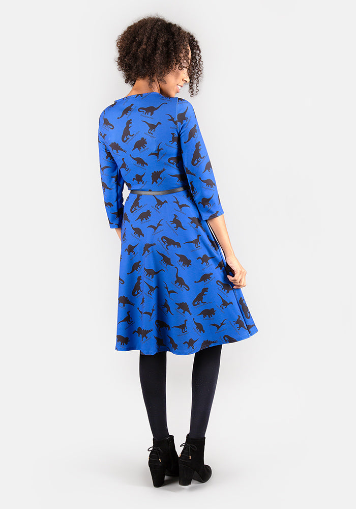 Demi Navy Dinosaur Print Dress