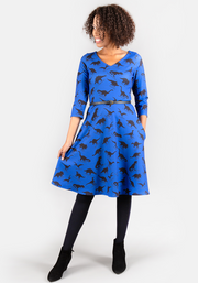 Demi Navy Dinosaur Print Dress