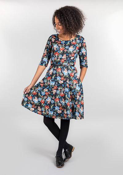 Rosie Antique Floral Print Dress