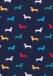 Fran Navy Dog Print Dress