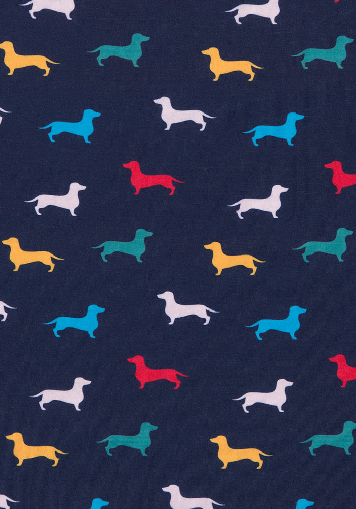 Fran Navy Dog Print Dress