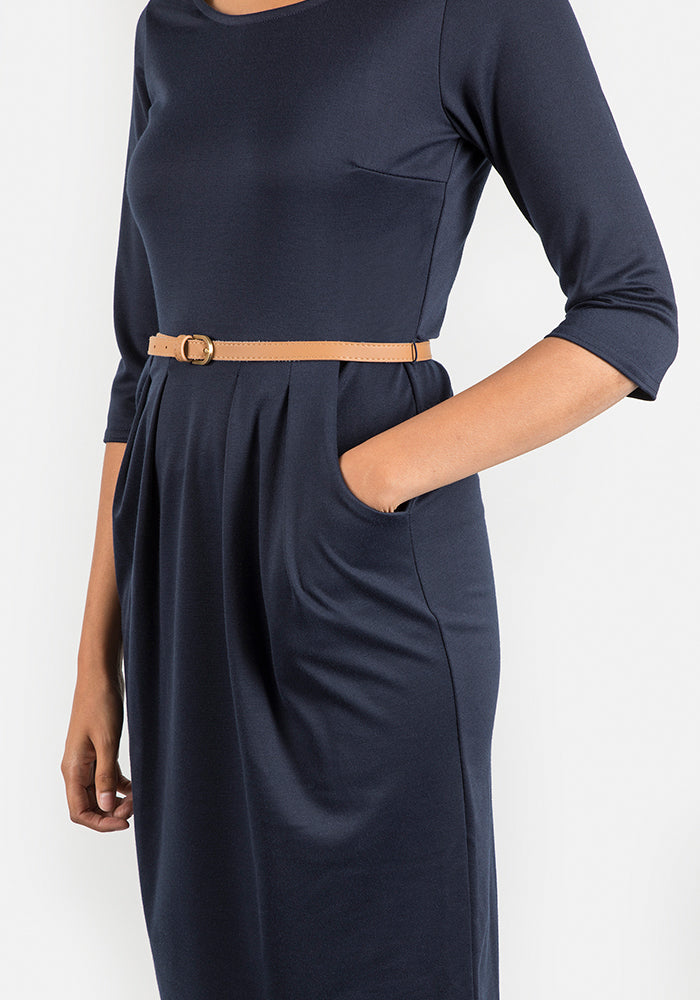 Nadia Navy Dress