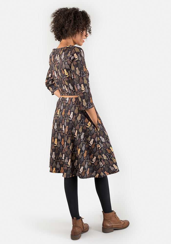 Callie Cat Print Dress