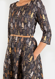 Callie Cat Print Dress