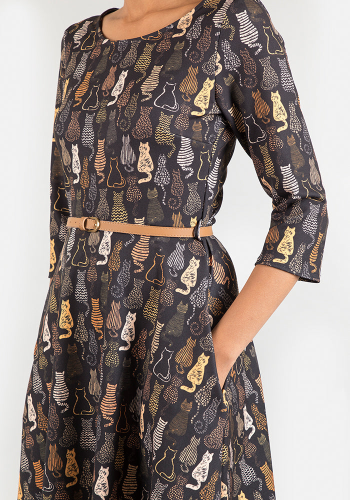 Callie Cat Print Dress