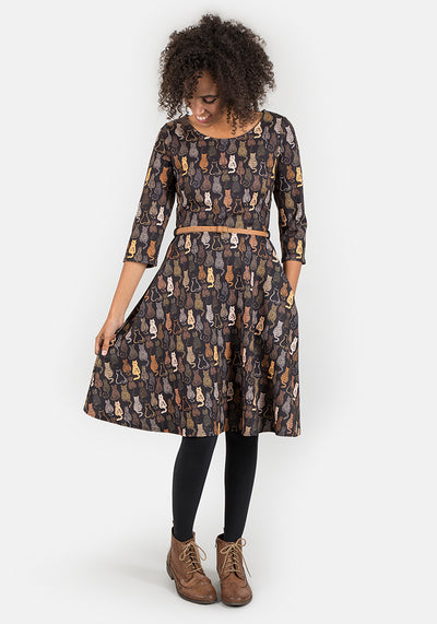 Callie Cat Print Dress