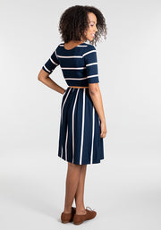 Bonita Navy Stripe Reversible Dress