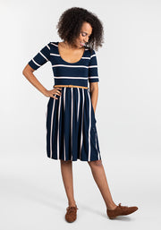 Bonita Navy Stripe Reversible Dress