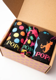 3 Pack Dinosaur, Animal & Spot Knit Socks