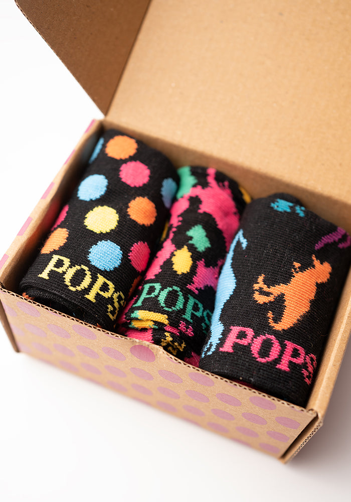 3 Pack Dinosaur, Animal & Spot Knit Socks