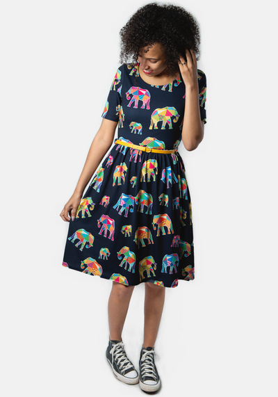 Erica Elephant Print Dress
