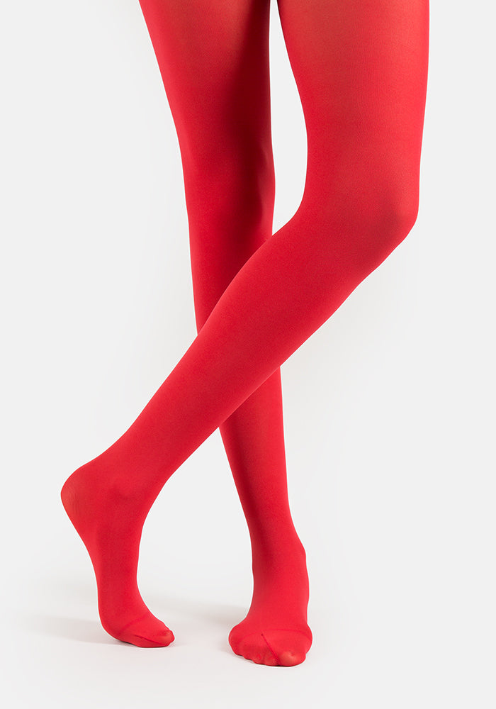 Premium 50 Denier Tights Flo Red – Popsy Clothing