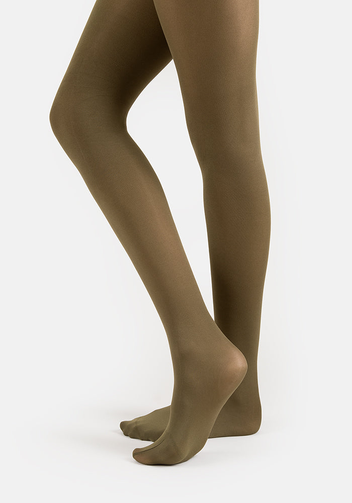 Second angle of 50 Denier Premium Tights (Dark Olive)