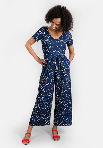 Jamie Ditsy Heart Culotte Jumpsuit